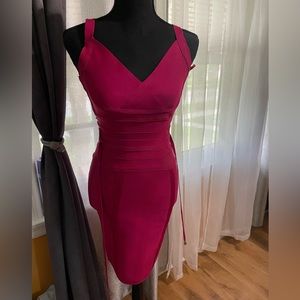 Akira Fuschia Bandage Dress